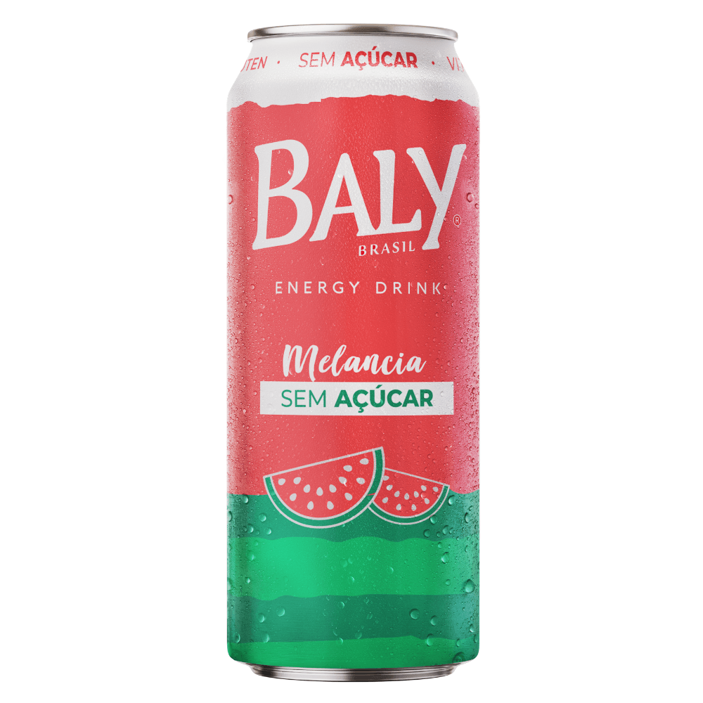 Energético Melancia Zero Açúcar Baly Energy Drink Lata 473ml
